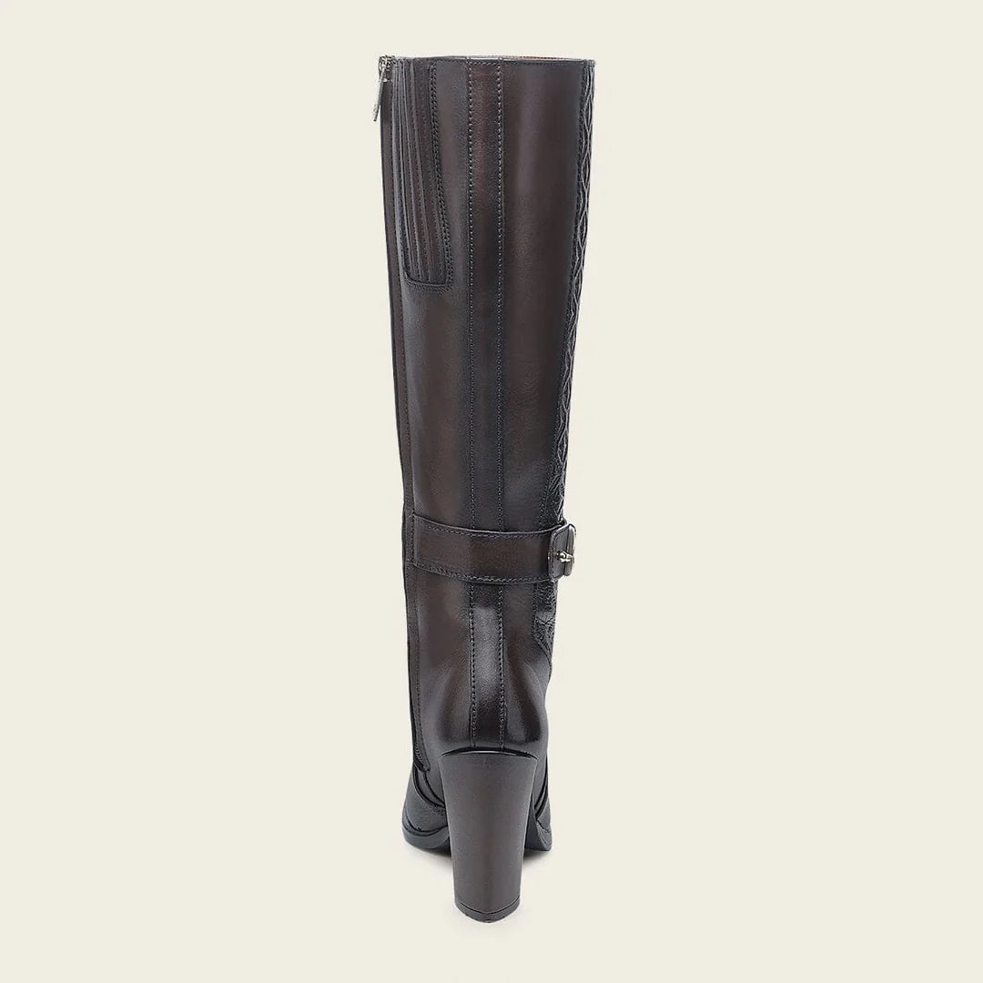 T40VNRS - Cuadra brown western cowgirl cowhide leather boots for women