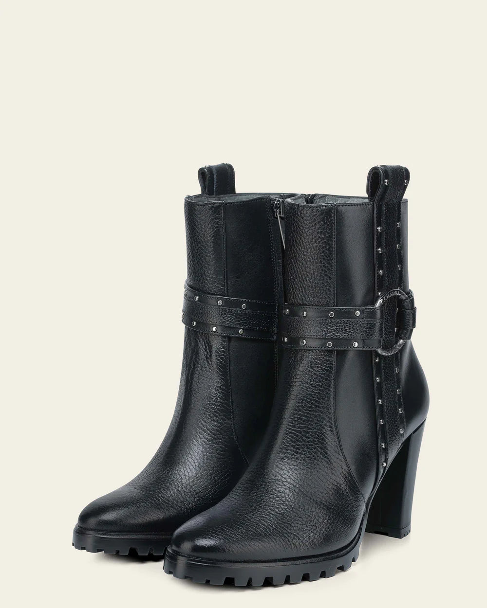 T47VNTS - Cuadra black deer leather boots for women