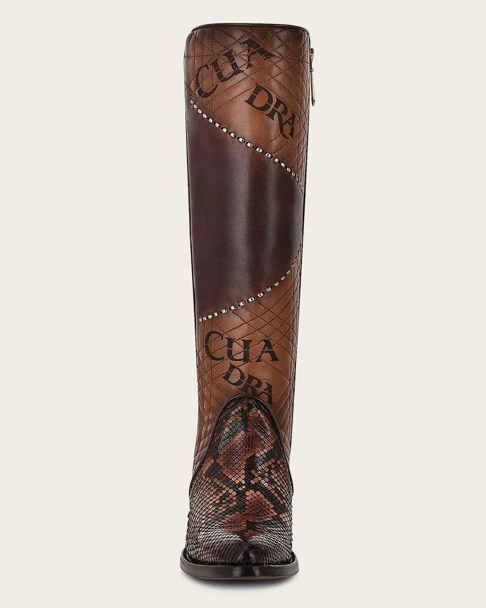 3F66PH - Cuadra chestnut python boots for women