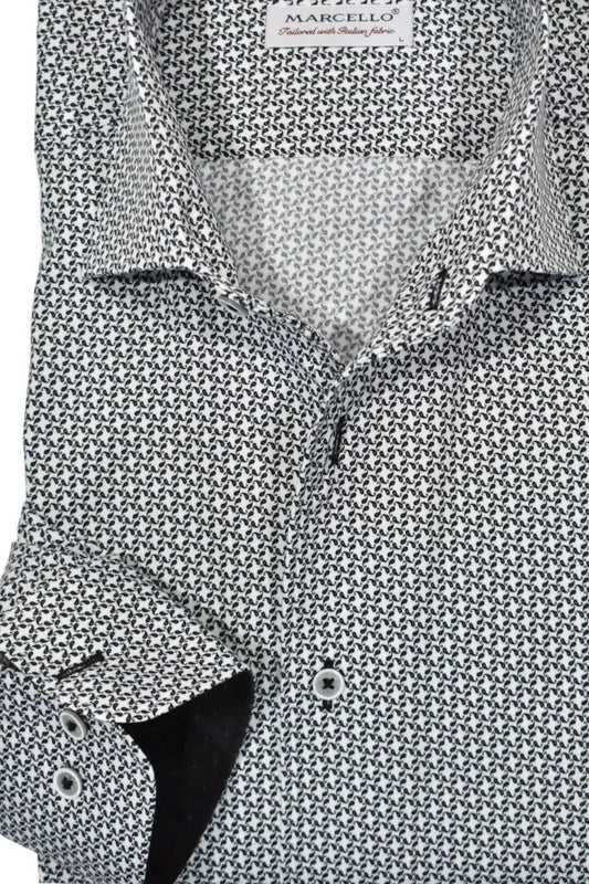 CMW720R - Cuadra black casual fashion cotton shirt for men-Kuet.us