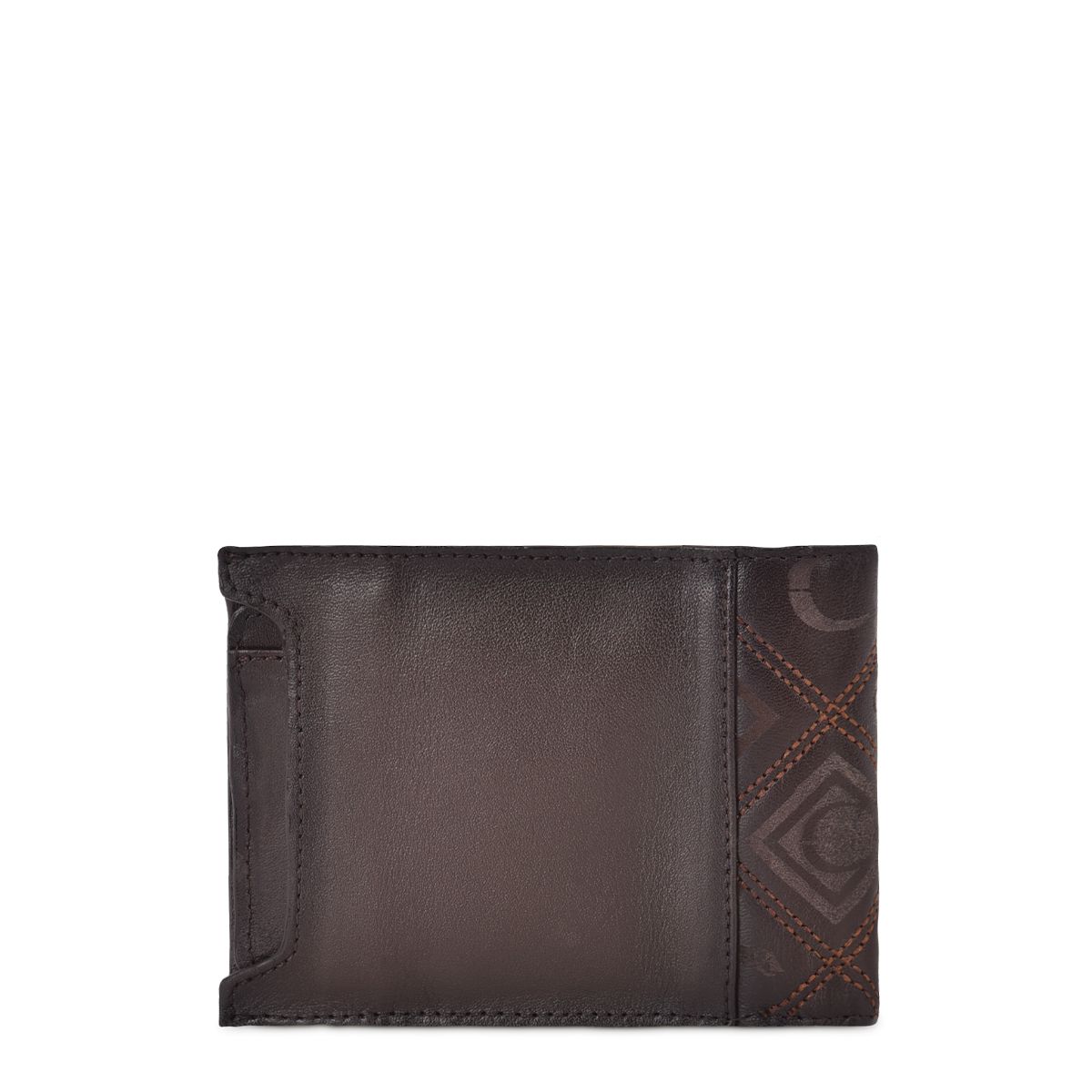 B3018RS - Cuadra brown casual fashion calfskin leather bi fold wallet for men-Kuet.us