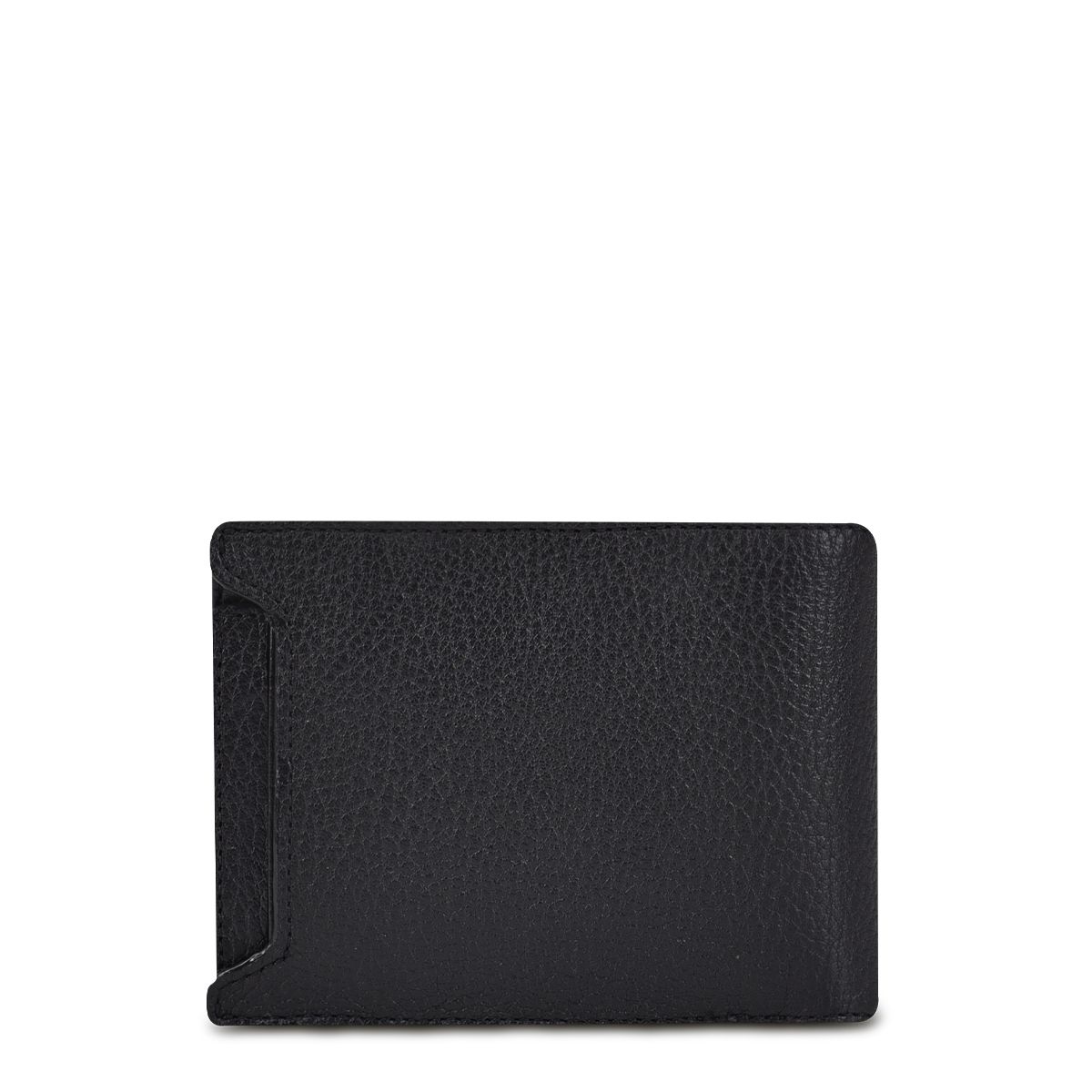 B3038RS - Cuadra black casual fashion leather bi fold wallet for men-Kuet.us