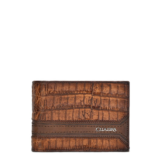 BC000FL - Cuadra honey casual fashion caiman bi fold wallet for men-Kuet.us