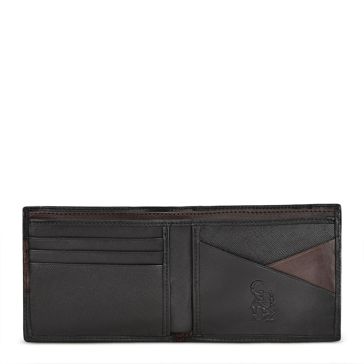 BC009FP - Cuadra chocolate classic exotic/fuscus bifold wallet for men.-Kuet.us