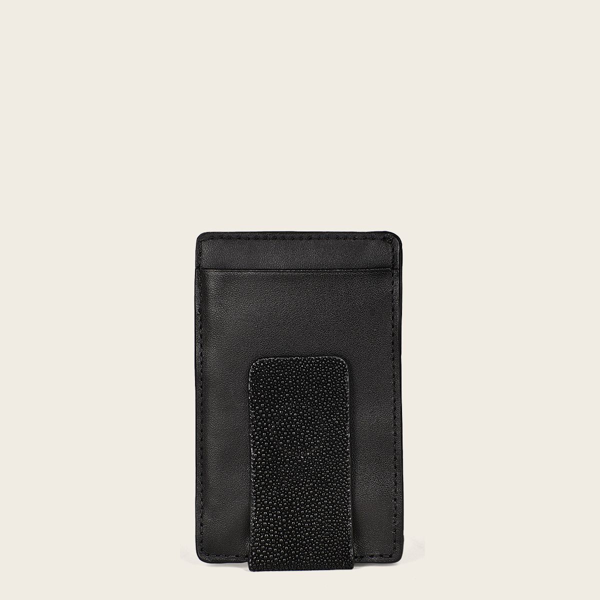 B2240FL - Cartera bi-fold de piel de caimán NEGRO Cuadra fashion para hombre
