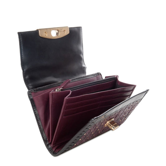 BD154PI - Cuadra wine fashion python leather wallet for women-Kuet.us