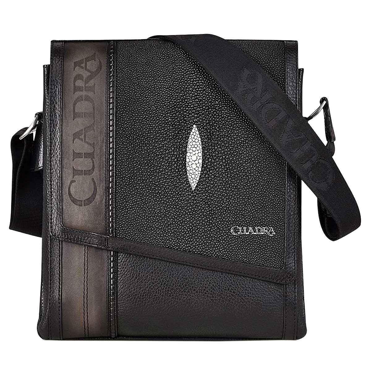 BOC03MA - Cuadra black fashion stingray crossbody messenger bag for men / women-Kuet.us