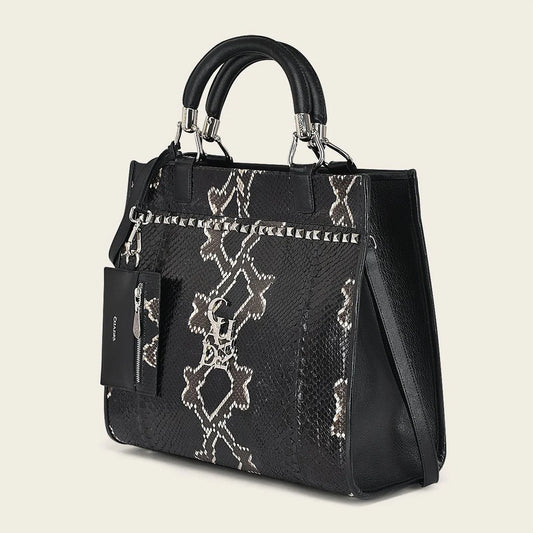 BOD0DPH - Cuadra black dress fashion python totebag for women-Kuet.us