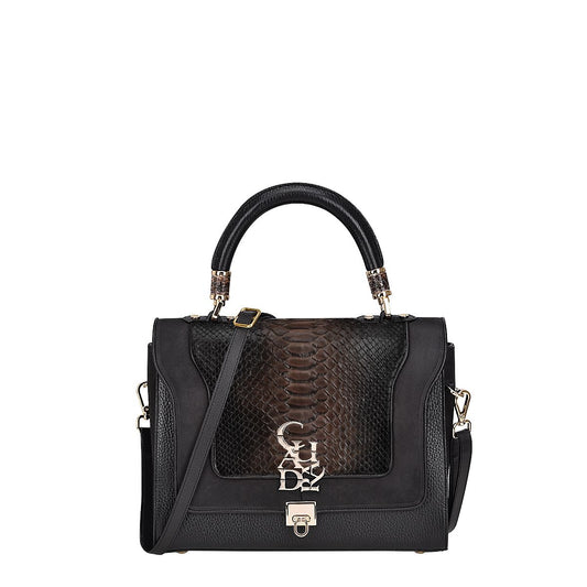 BOD33PI - Cuadra brown dress fashion python handbag for women-Kuet.us