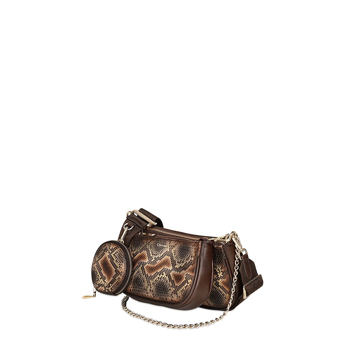 BOD51PI - Cuadra brown western fashion python tote bag for women-Kuet.us