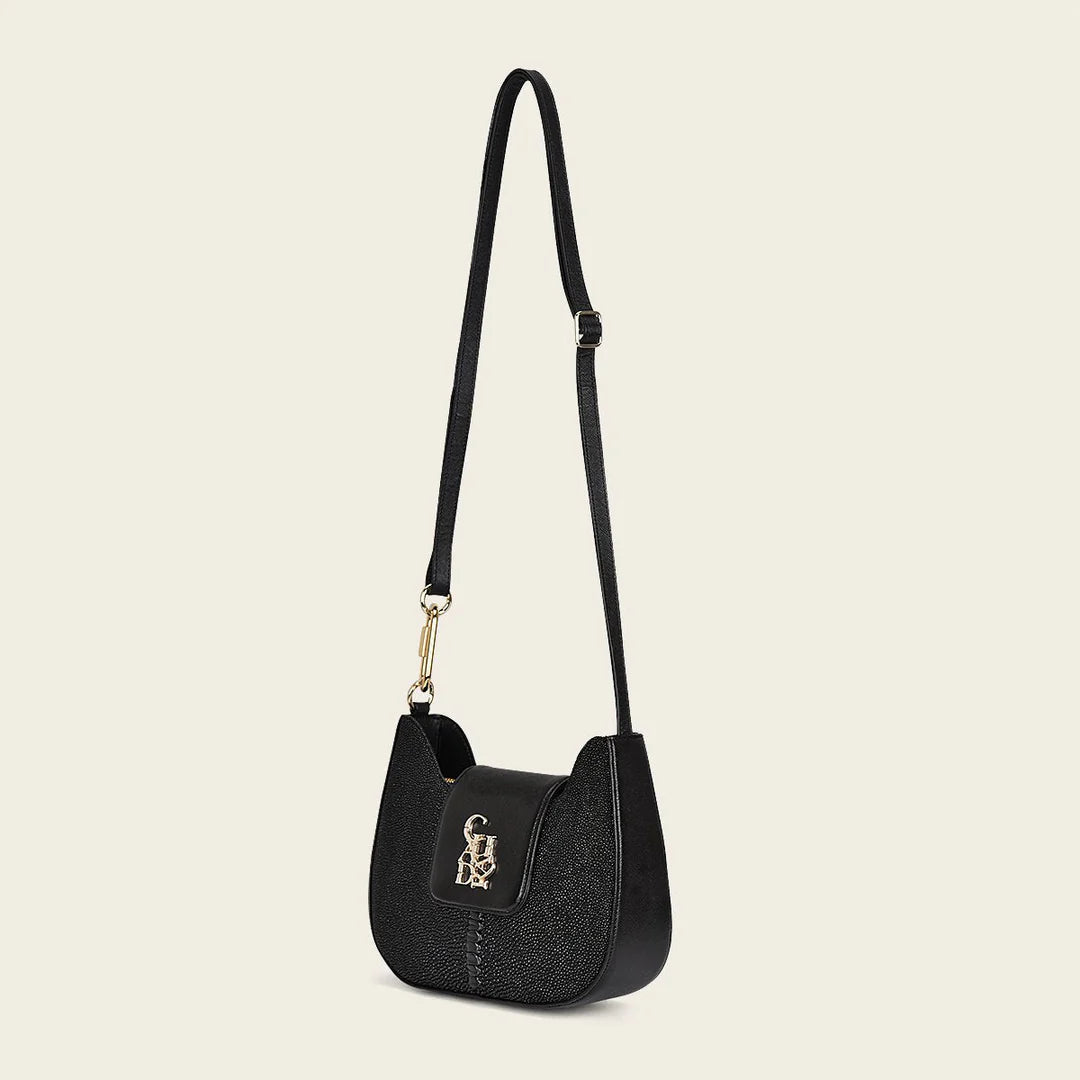 BOD88MA - Cuadra black fashion stingray crossbody bag for women-Kuet.us