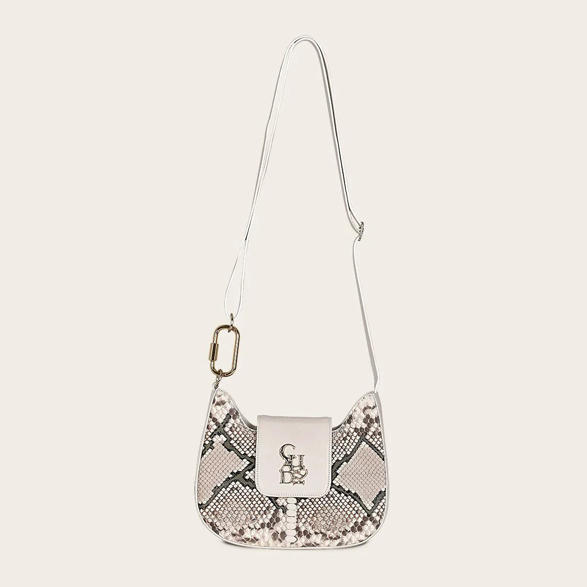 BOD88PI - Cuadra white fashion python crossbody bag for women-Kuet.us