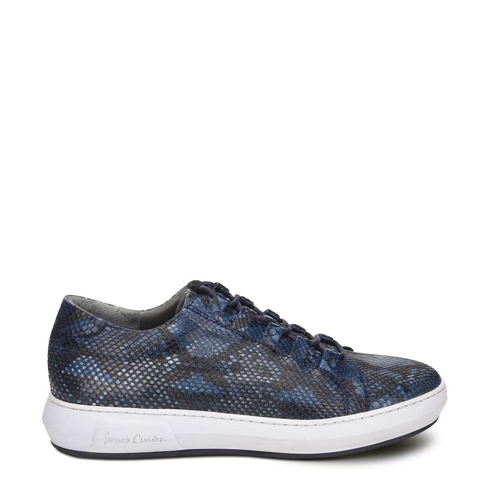 C22PBPB - Cuadra blue casual fashion python sneakers for men-FRANCO CUADRA-Kuet-Cuadra-Boots