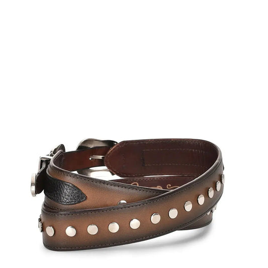 CD942RS - Cuadra black western cowgirl python belt for women-Kuet.us