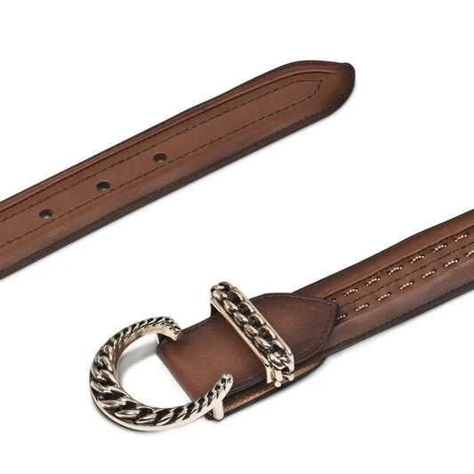 CD984RS - Cuadra honey casual western leather belt for women-Kuet.us