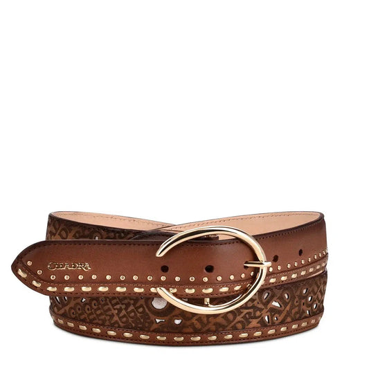 CD997RS - Cuadra maple casual fashion leather belt for women-Kuet.us