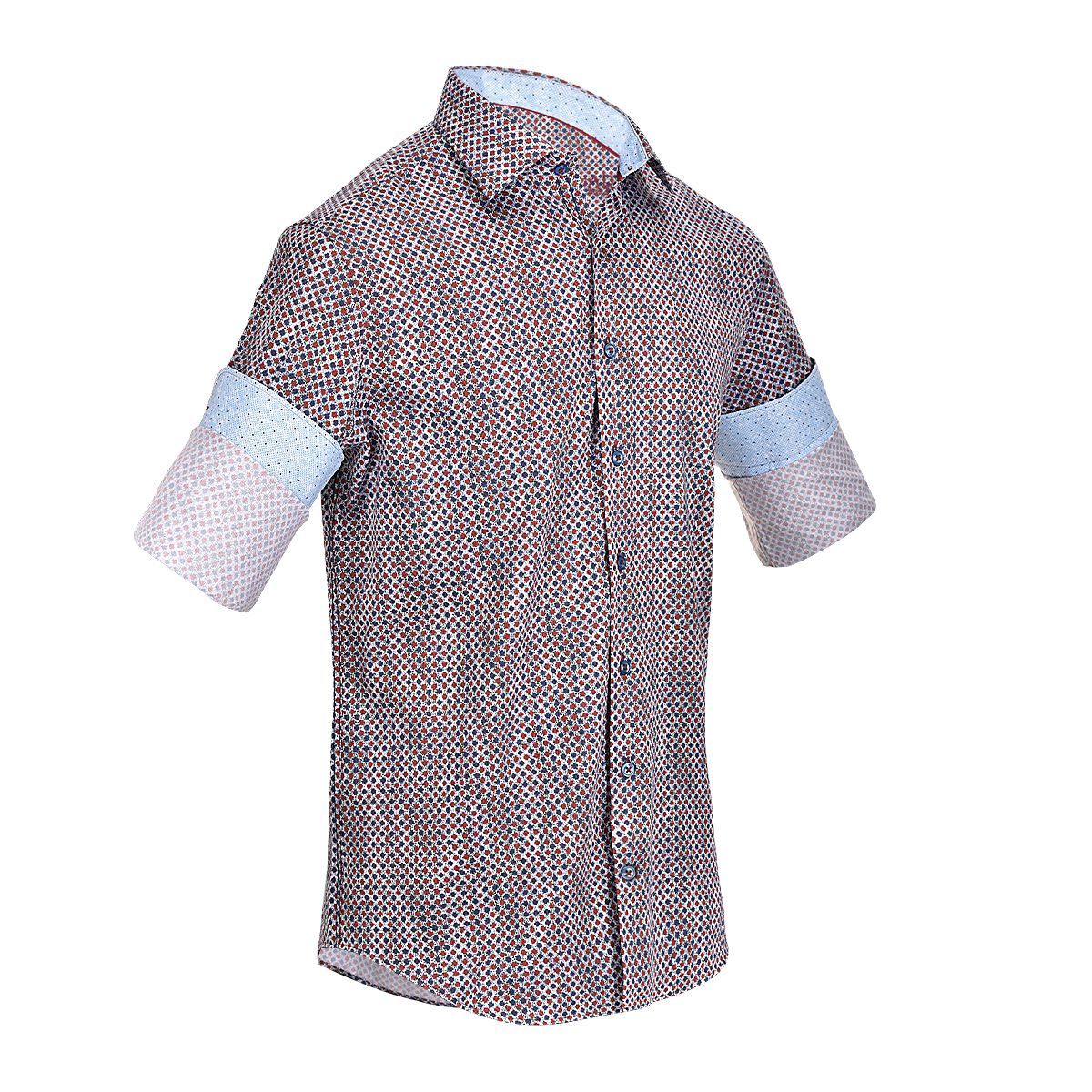 CM0W575 - Cuadra multi-color fashion soft cotton abstract shirt for men-Kuet.us