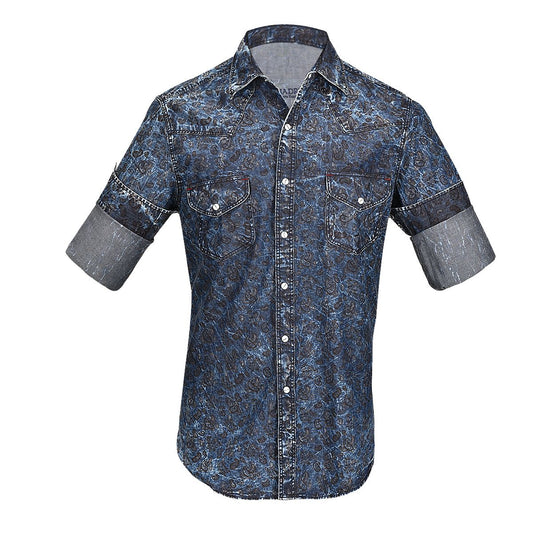 CMRJ108 - Cuadra denim cowboy fashion cotton shirt for men-Kuet.us