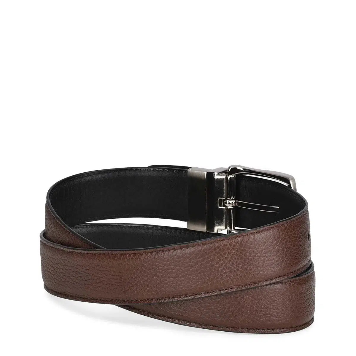 CS241VE - Cuadra brown casual dress deer leather reversible belt for men-Kuet.us