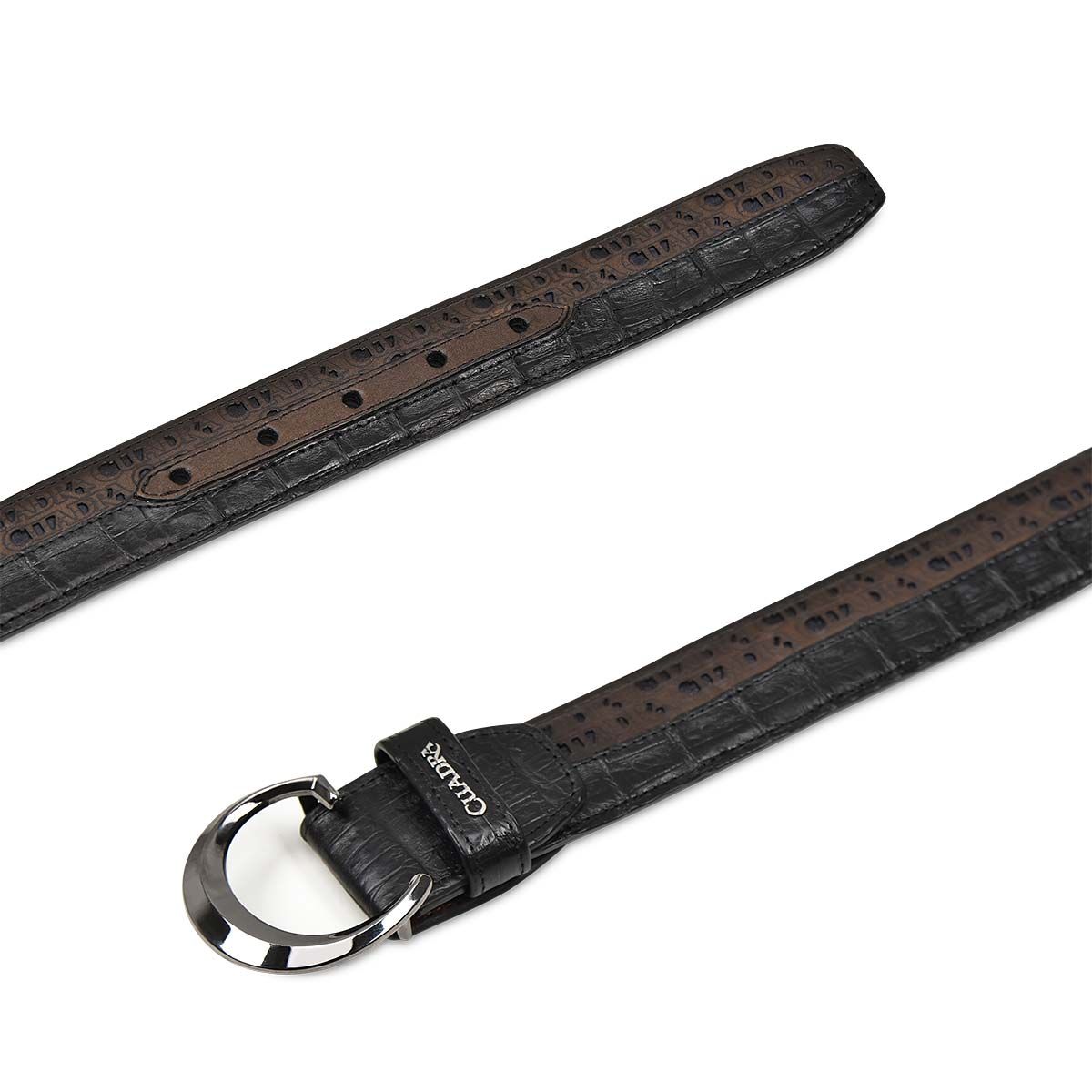 CS321FC - Cuadra black casual western fuscus belt for men.-Kuet.us