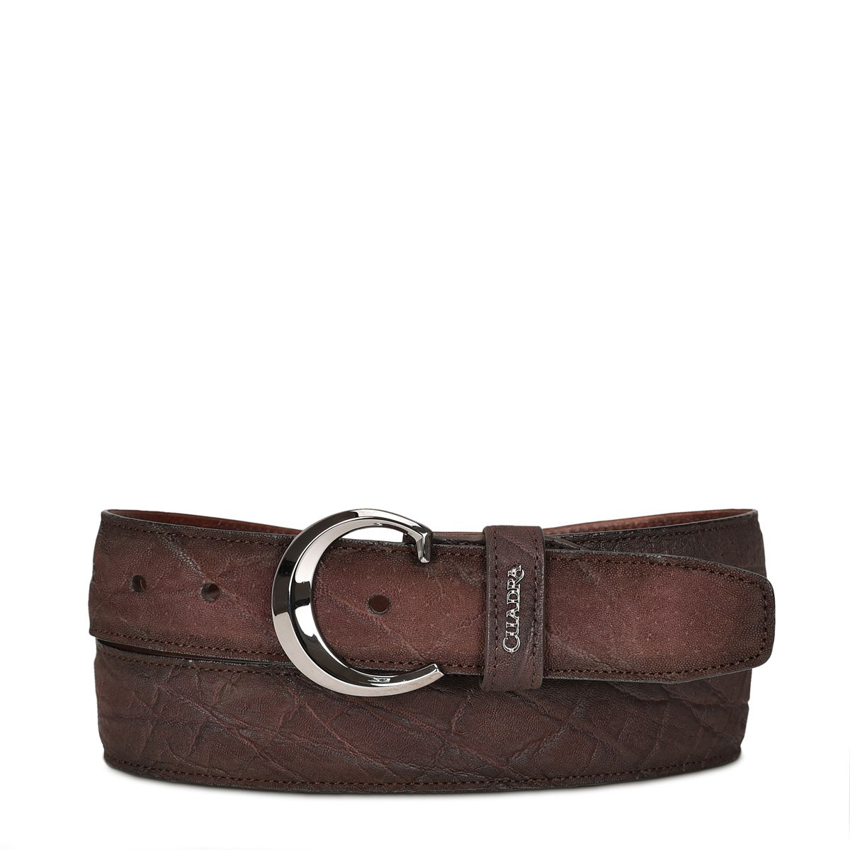 CS381EL - Cuadra brown casual fashion elephant leather belt for men-Kuet.us