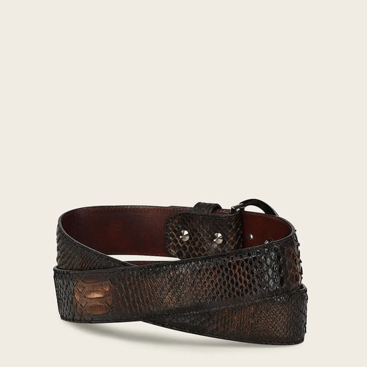 CS381PH - Cuadra Brown Casual Fashion Python Skin Belt for Men