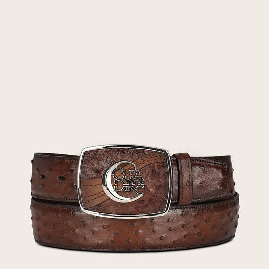 CV499A1 - Cuadra honey western fashion Ostrich belt for men-Kuet.us