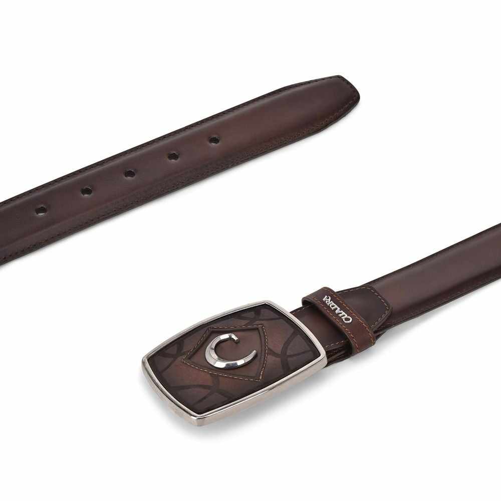 CVEN1RS - Cuadra brown western fashion cowhide leather belt for men-Kuet.us