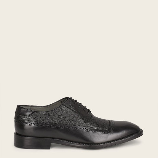 D23BUVN - Franco Cuadra black oxford dress cap toe shoes for men