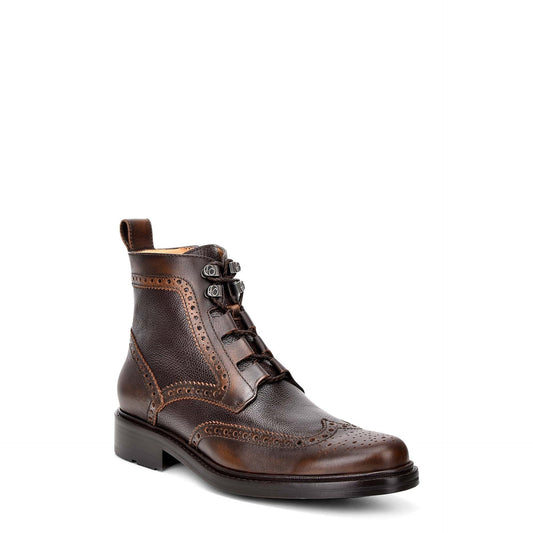 G82EVKB - Cuadra brown casual fashion leather ankle booties for men-Kuet.us