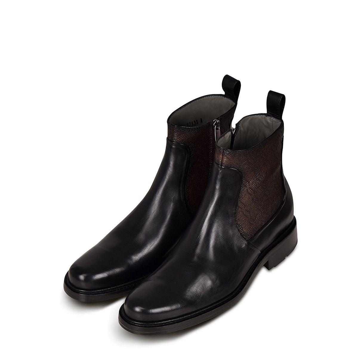 G89TSRS - Cuadra black dress fashion calfskin chelsea ankle boots for men-Kuet.us