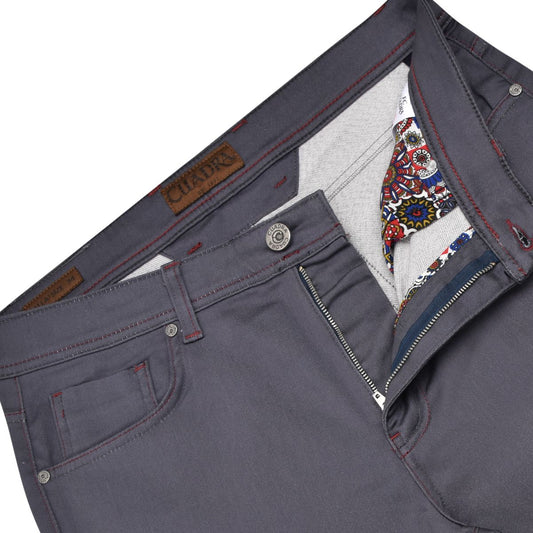 JN1LP23 - Cuadra slate grey ultimate comfort stretch denim jeans for men-Kuet.us