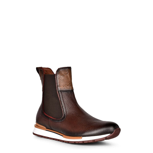 N50VNTS - Cuadra brown casual fashion deer leather sneaker boots for men-Kuet.us