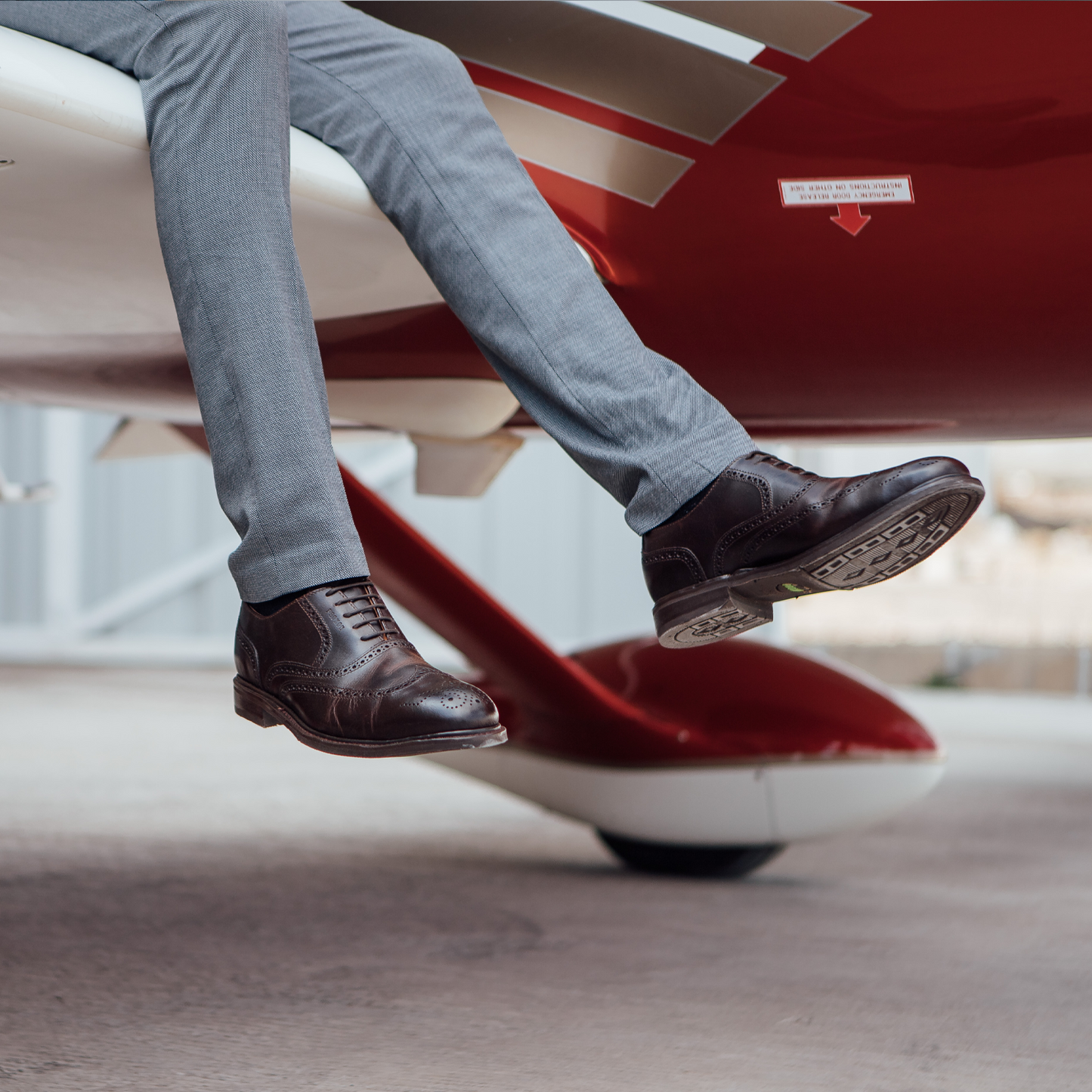 STEEL TOE OXFORD SHOE PILOT - BROWN