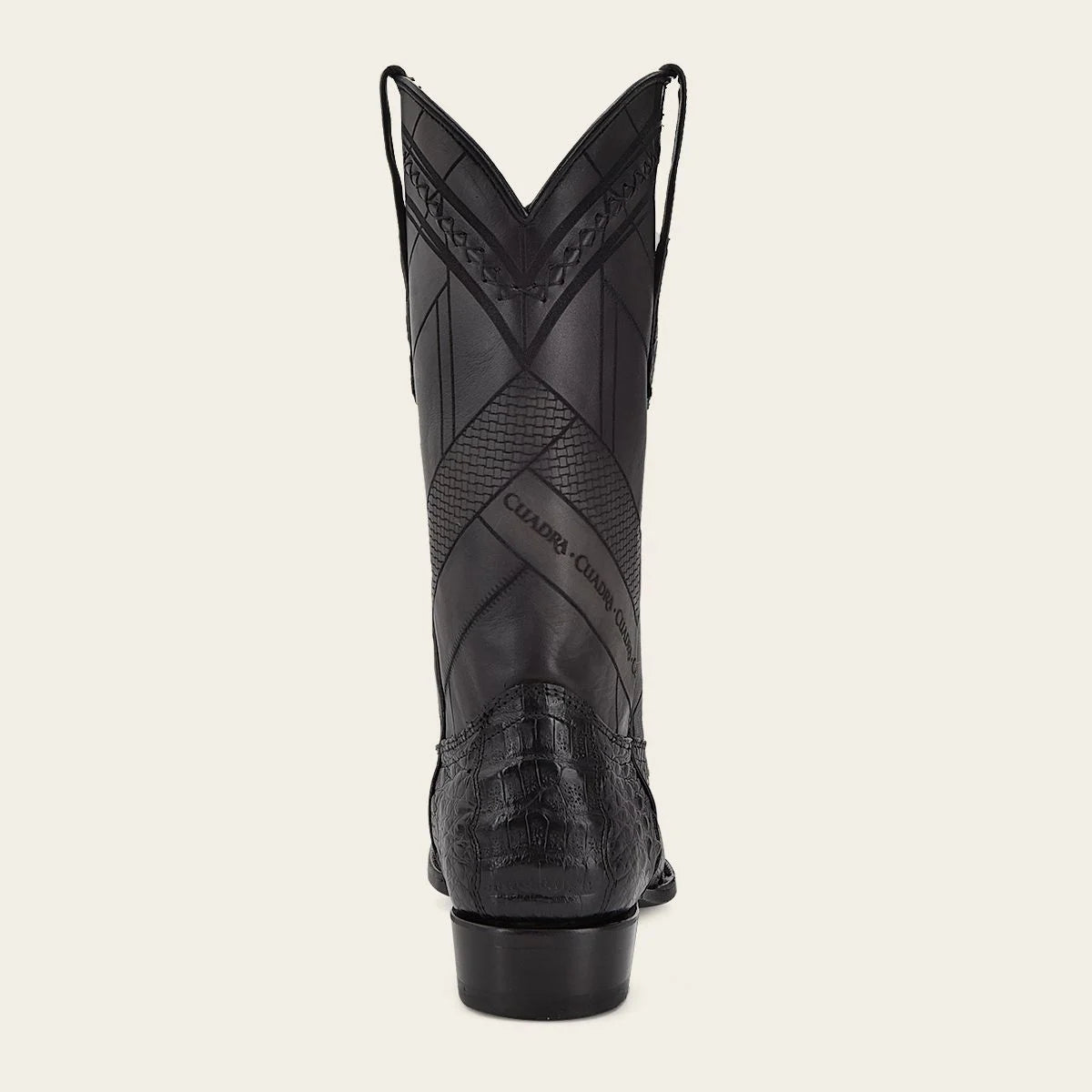 S42FFY - Cuadra black dress cowboy caiman leather boots for men