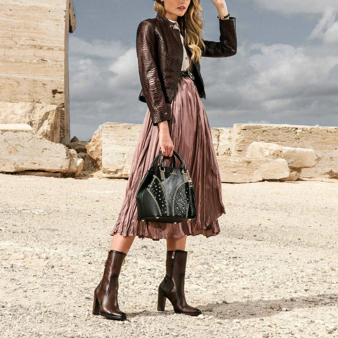 T32TSTS -Franco Cuadra chocolate western boots for woman