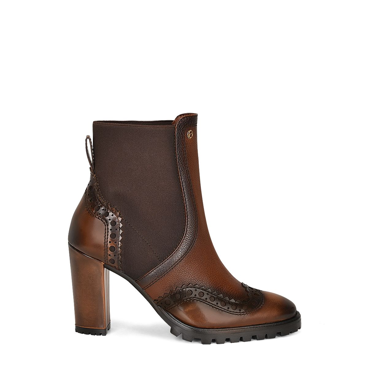 T33VURS -Franco Cuadra brown western cowgirl ankle boots for woman-Kuet.us