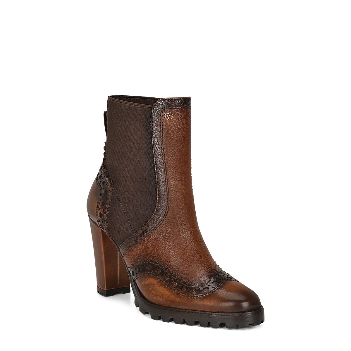 T33VURS -Franco Cuadra brown western cowgirl ankle boots for woman-Kuet.us