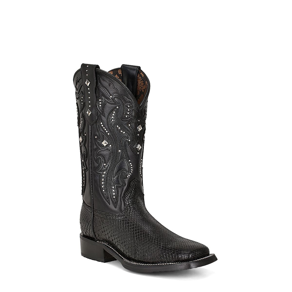 4M04PM - Cuadra black western fashion phyton leather rodeo boot for woman