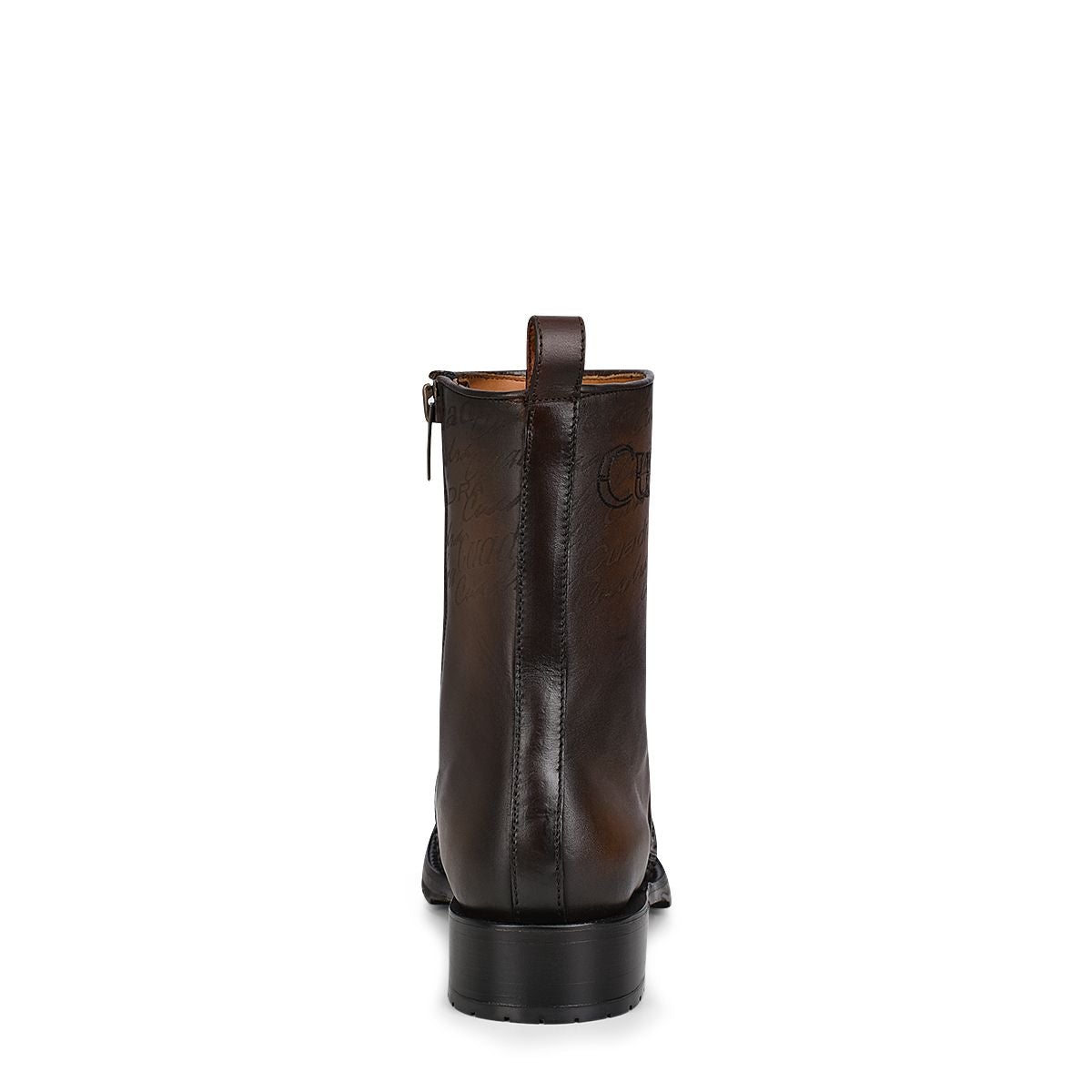 5D15PH BROWN. CUADRA FASHION COWBOY RODEO PYTHON ANKLE BOOTS FOR MEN.-Kuet