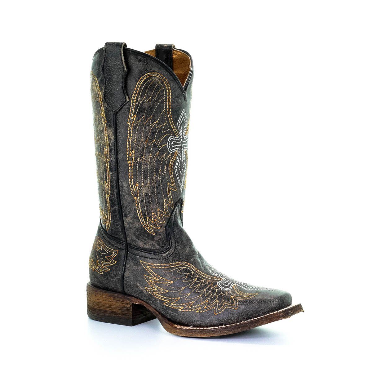 ROPER - Botas vaqueras Circle G de piel CAFE para mujer