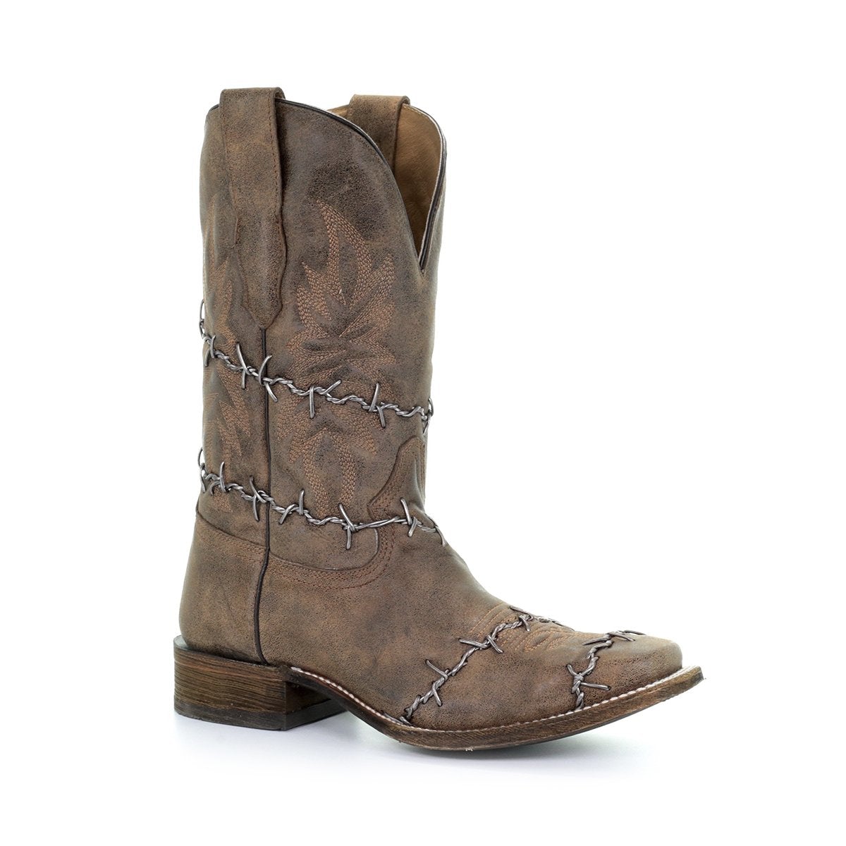 A3532 BROWN WOVEN SQ. TOE FOR MEN-Kuet