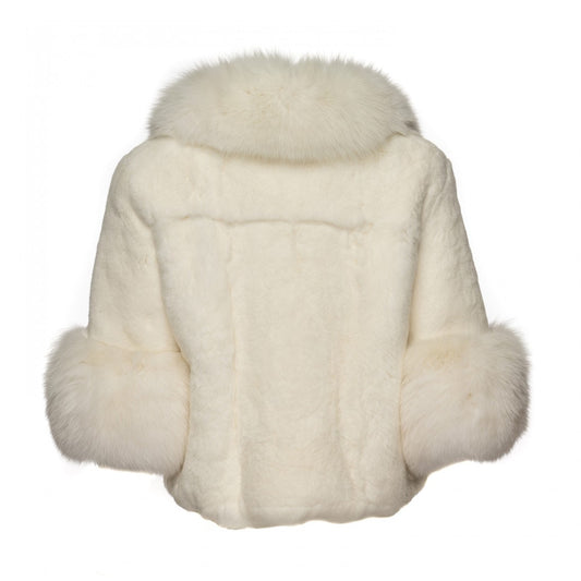 Cuadra taupe fur coat for women