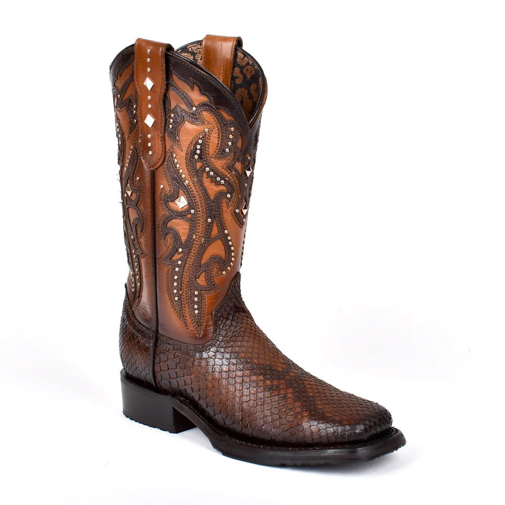 1X4ARS - Cuadra MIEL Parisina-Texana fashion botas de piel con tiras para mujer