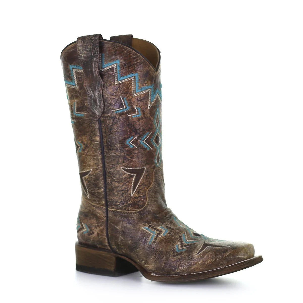 ROPER - Botas vaqueras Circle G de piel CAFE para mujer