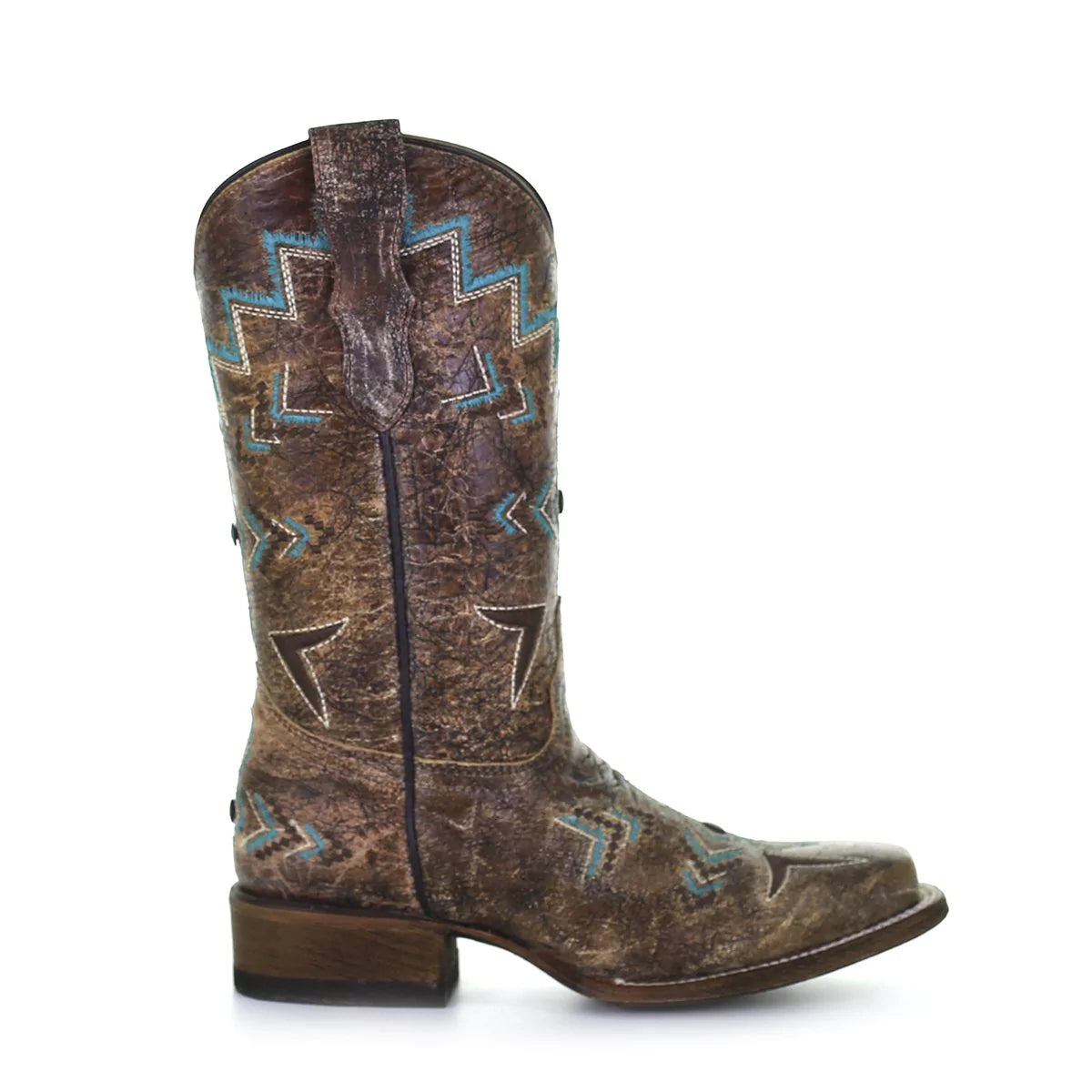 ROPER - Botas vaqueras Circle G de piel CAFE para mujer