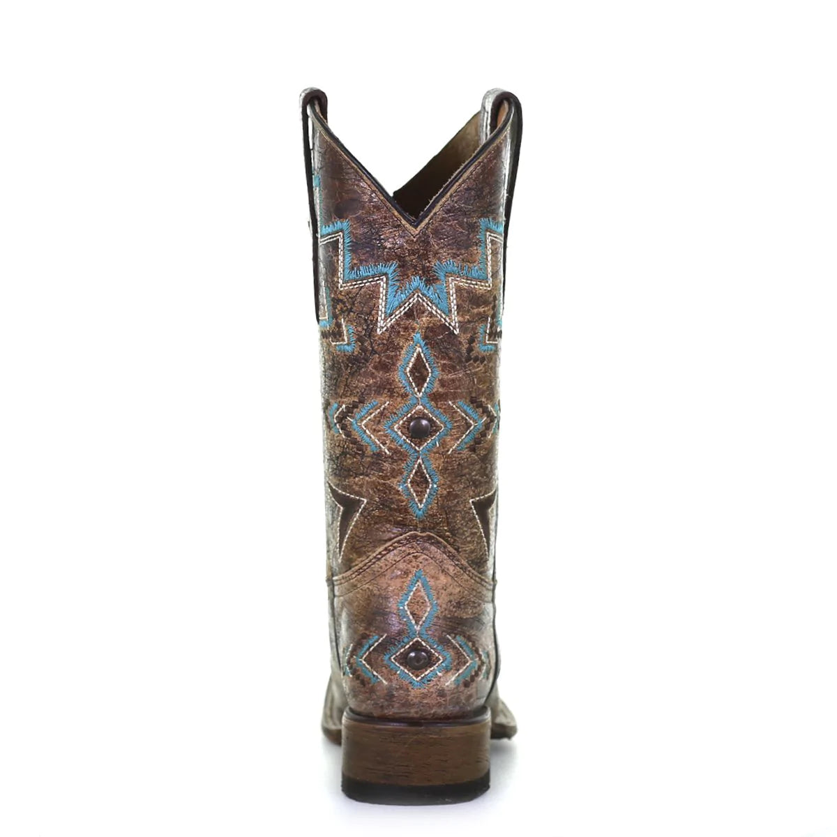 ROPER - Botas vaqueras Circle G de piel CAFE para mujer