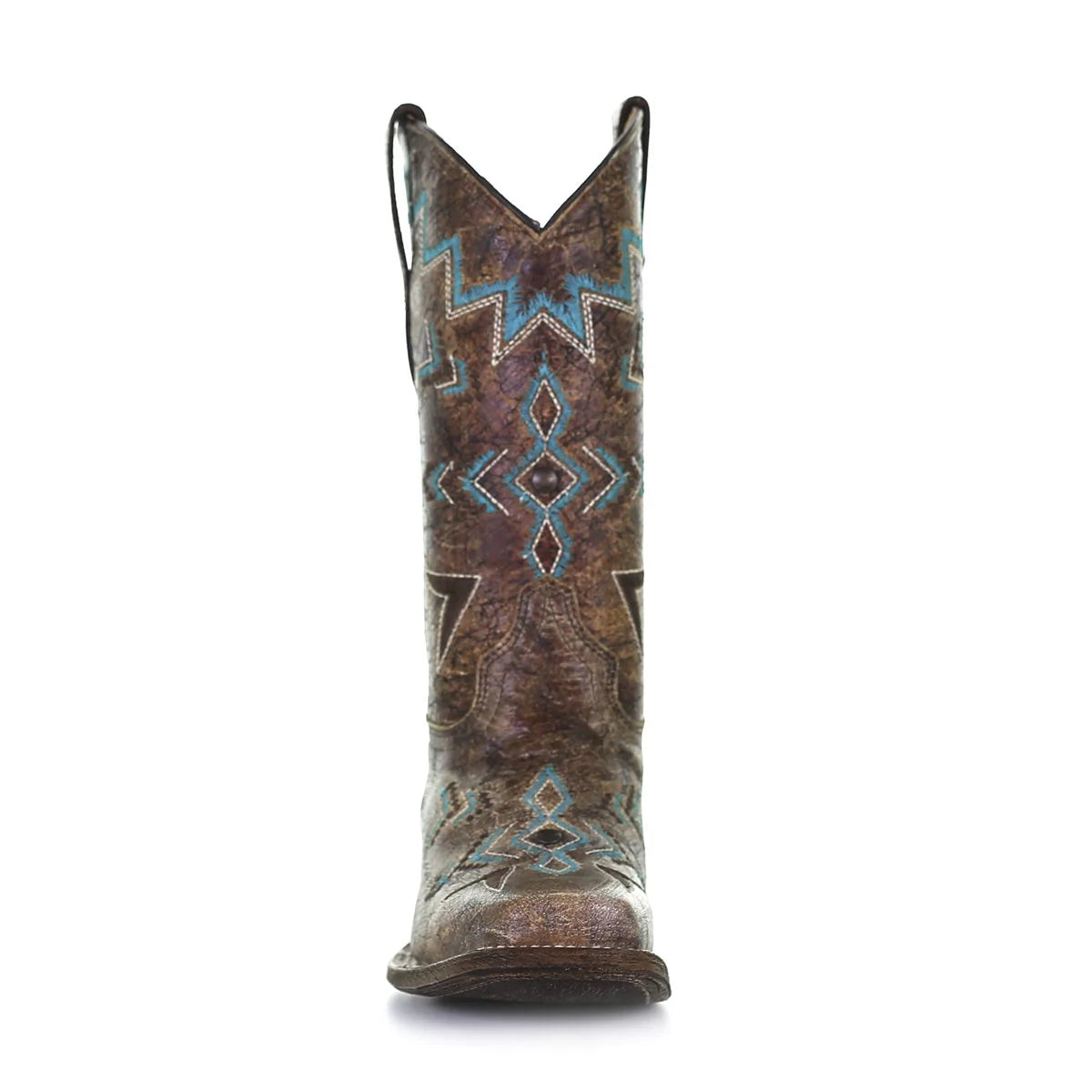 ROPER - Botas vaqueras Circle G de piel CAFE para mujer