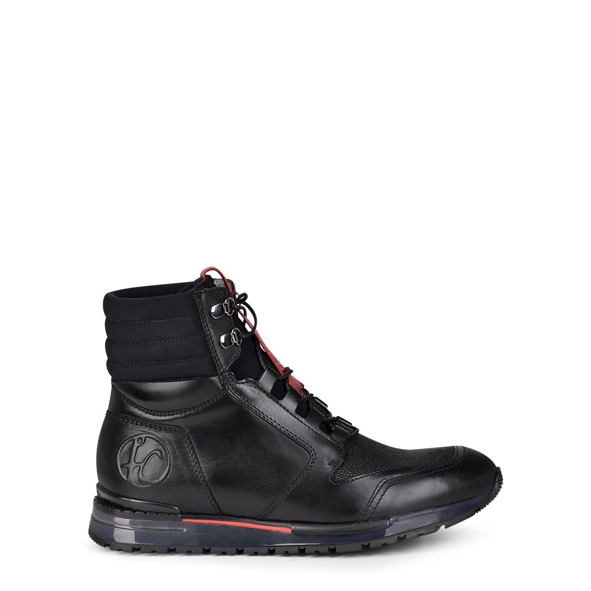 N48MTTS - Cuadra black caiman leather sneaker boots for men