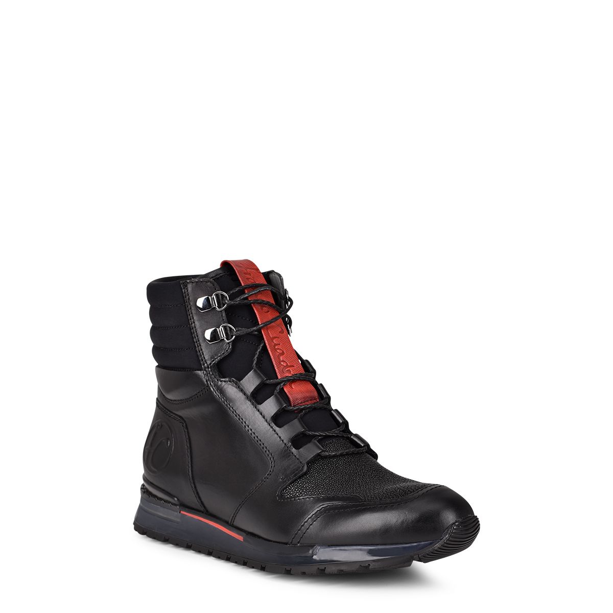 N48MTTS - Cuadra black casual fashion caiman leather sneaker boots for men